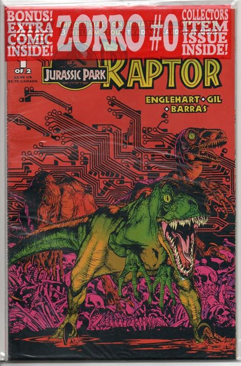 Jurassic Park Raptor 1 2 Sealed In Polybags W Cards 1993 Topps Comics