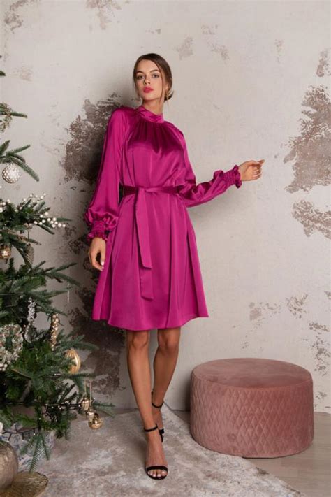 Купить платья мини Devur and Femme 80079-1-43F фуксия - Описание, фото ...