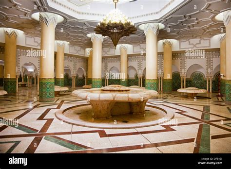 Interior Halls Ablution Fountains And Basins Of The Hassan II Mosque