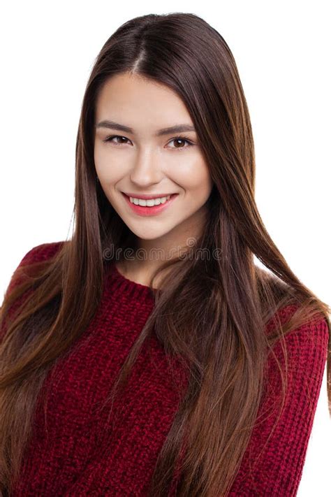 Happy Beautiful Brunette Woman Stock Image Image Of Female Beauty