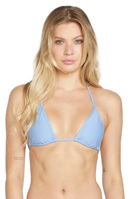 Volcom Simply Seamless Triangle Bikini Top Coastal Blue