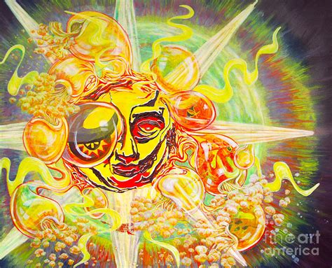 2015 Cbs Sunday Morning Sun Art-solar Flares Painting by Gail Allen