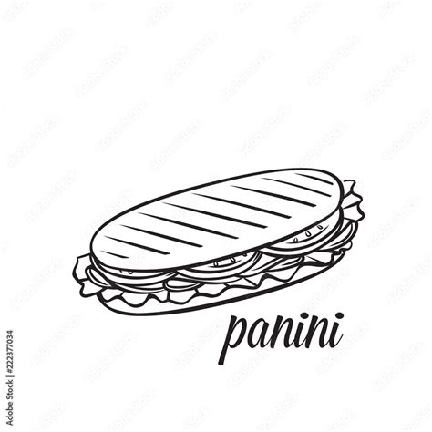 Panini Or Sandwich Stock Vector Adobe Stock