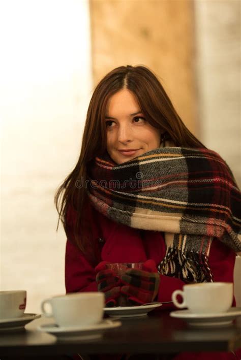 Enjoying My Hot Chocolate Stock Photo Image Of Colorful 82961318