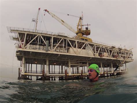 Tridiots Oil Platform Esther Swim February 2 2013