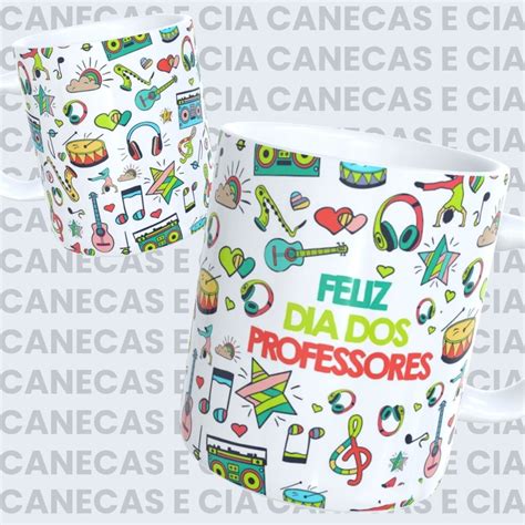 Caneca Personalizada Feliz Dia Dos Professores Colorida