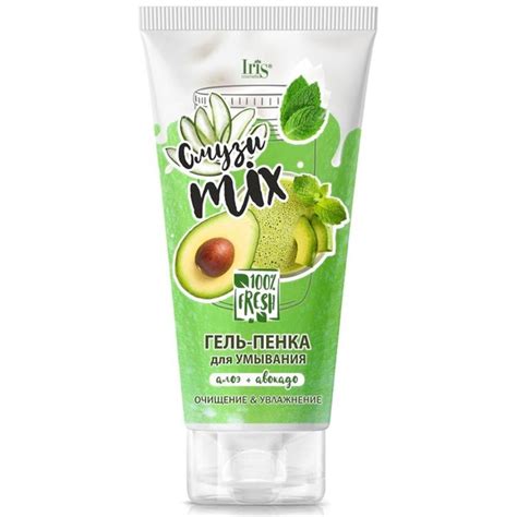 Iris Гель для умывания пенка СМУЗИ MIX алоэ+авокадо 170г - купить с ...