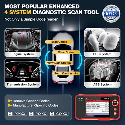 Launch Esc Ner Obd Crp Modelo Motorabssrsherramienta De