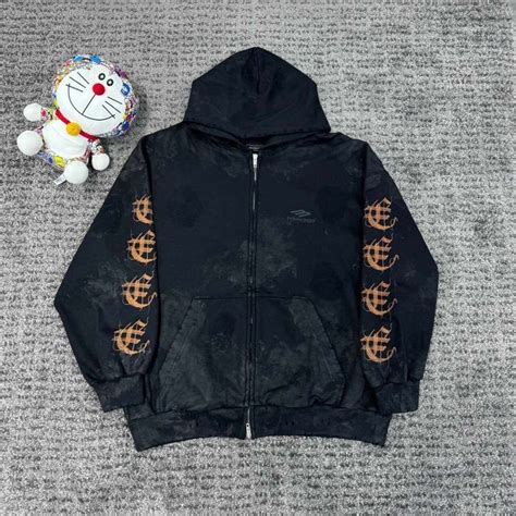 Balenciaga Balenciaga Heavy Metal Zip Up Hoodie Grailed