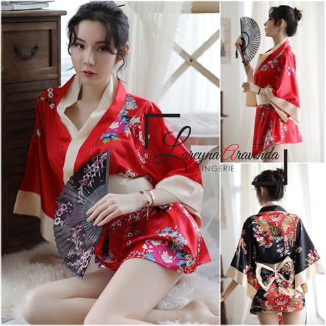 Jual Set Lingerie Seksi G String Model Kimono Premium Sabuk Besar Satin Jepang Lg Shopee