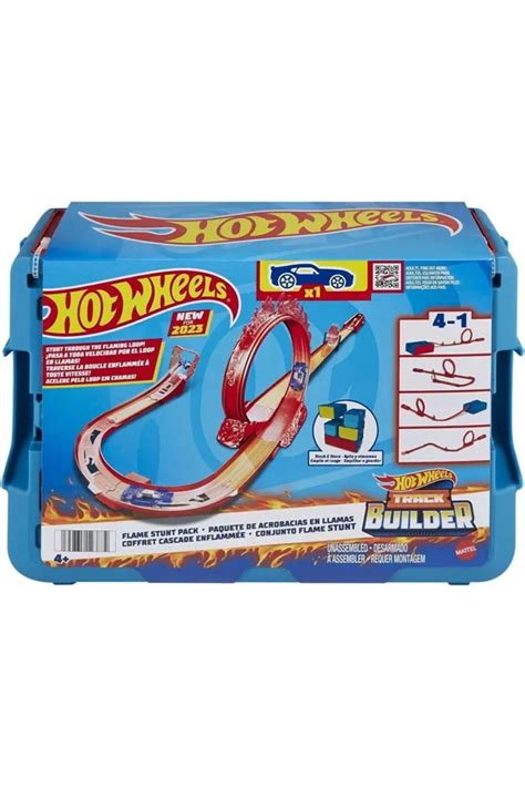 HOT WHEELS Track Builder Alev Temalı Akrobasi Seti Hmc04 Oyuncakcım