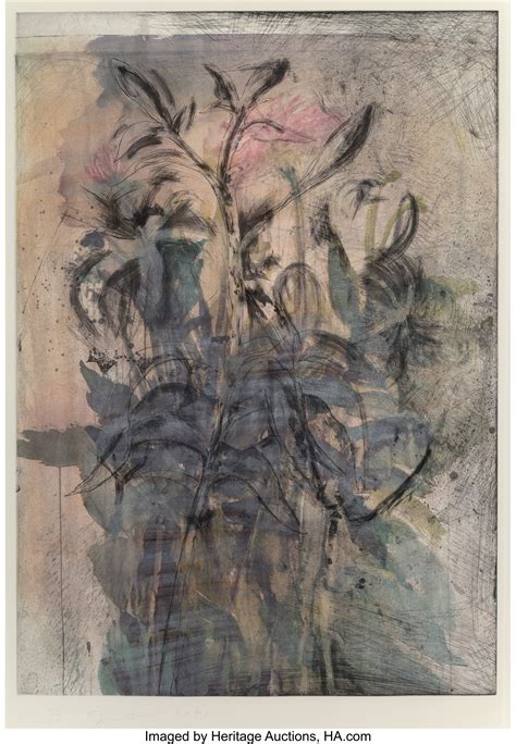 Jim Dine Flower Drawings