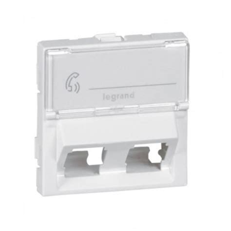 Розетка Mosaic 2XRJ45 празна, наклонена - Legrand Linkeo C 78613 ...