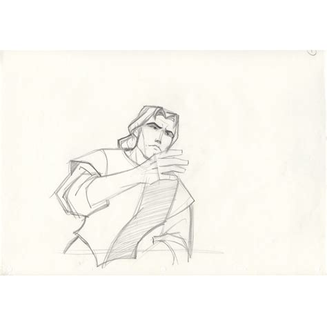 Original Production Drawing of John Smith from Pocahontas