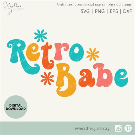 Retro Babe SVG Retro Summer Shirt Svg Retro Quote Svg S Style Svg Hippie Seventies Retro