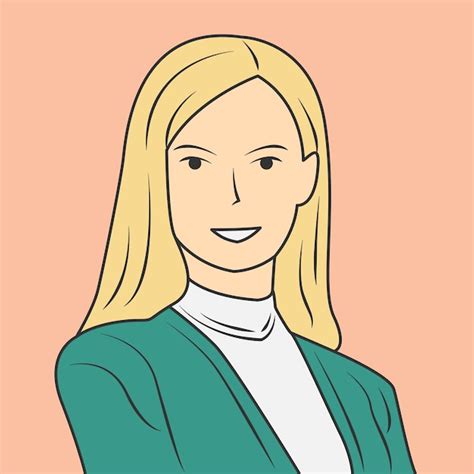 Premium Vector Blonde Business Woman Cartoon Character Wearing Formal