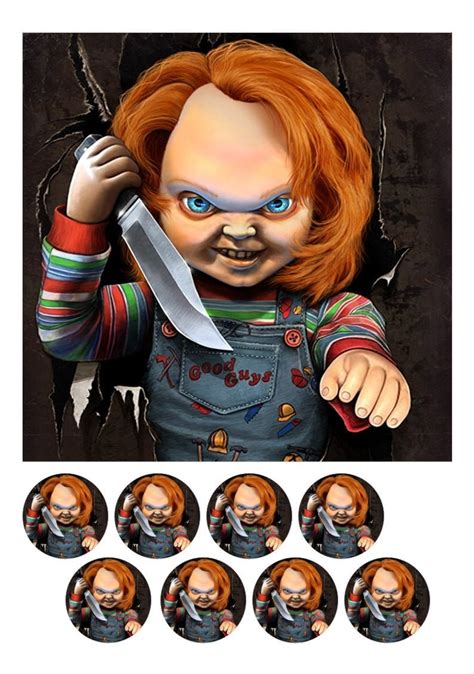 Chucky Cake Cupcake Toppers Halloween Birthday Horror | Etsy