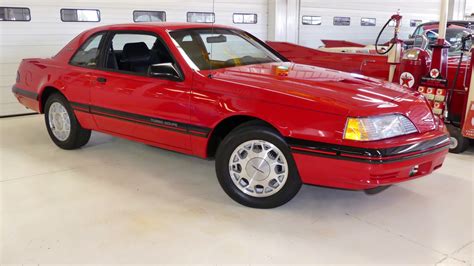 1988 Ford Thunderbird Turbo 3520 Miles Red Coupe I4 23l Manual 5 Speed