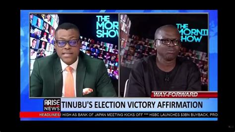 Rufai Oseni Of Arise Tv Banters With Jesutega Onokpasa On Live Tv Youtube