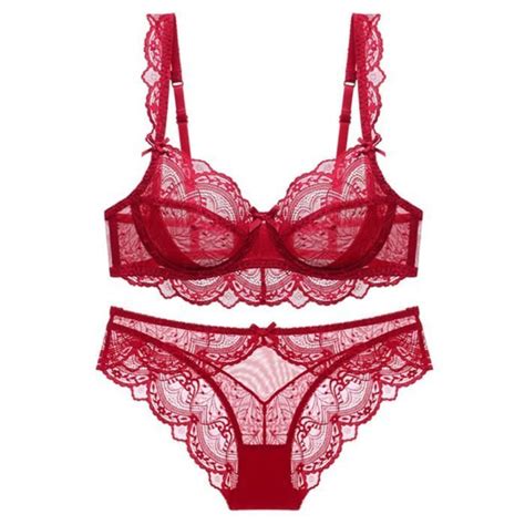 Ensemble de Lingerie Sexy Femmes Dentelle Brassière Armatures Brassière en Dentelle avec