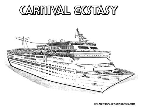 Carnival Cruise Ship Coloring Pages