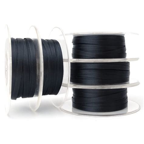 5mm Black Double Sided Satin Ribbon X 30m Roll RIBBON UK