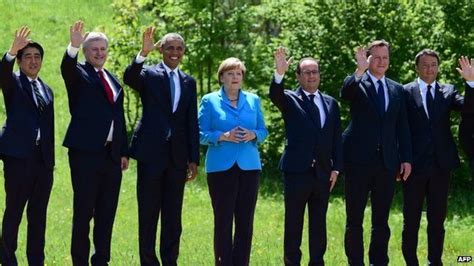 G7 Summit Obama And Merkel Firm On Russia Sanctions Bbc News