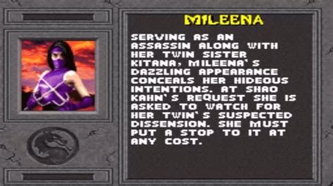 Mortal Kombat II Snes Biography And Ending Mileena YouTube