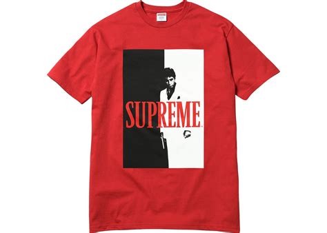 Red Supreme Scarface Split Tee Stockx News