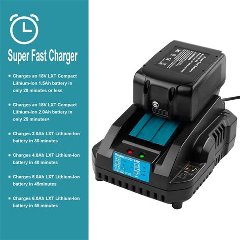 18v Dc18rc Charger For Makita 18 Volt Lxt Lithium Battery Itechbatt