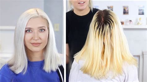 ICY WHITE PLATINUM BLONDE DIY Hair Tutorial YouTube