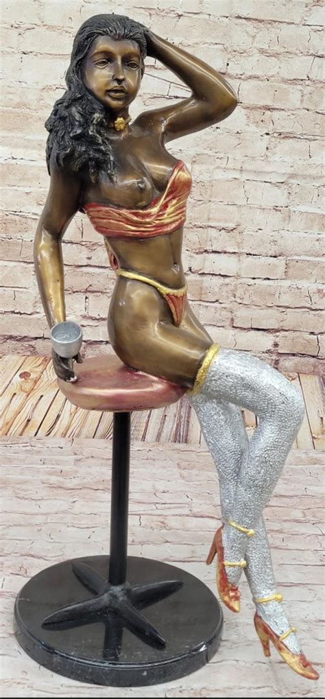 Sold At Auction Edouard Louis Collett Sexy Nude Girl Sitting On A Stool Limited Edition Signed