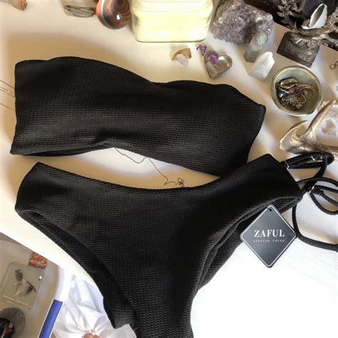 Zaful Bandeau Bikini Cloth Fabric Super Cute Never Depop