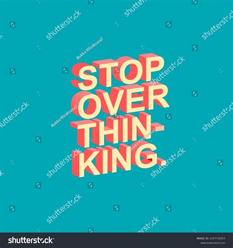 Stop Over Thinking Vintage Model 3d Stock Vector Royalty Free 2197732457 Shutterstock