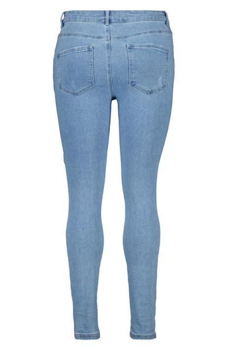 Ms Mode Skinny Jeans Light Blue Denim Wehkamp