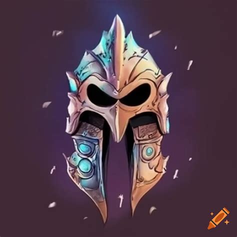 Hand Drawn Dragon Knight Helmet