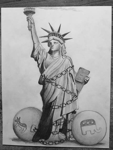 statue of liberty drawing easy 3