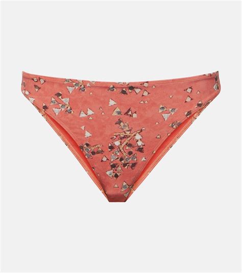 Saly Printed Bikini Bottoms In Pink Isabel Marant Mytheresa
