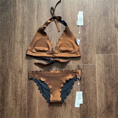 Pilyq Swim Pilyq Reversible Wave Full Cut Bikini Top Bottom Poshmark