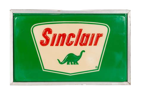 Lot Sinclair Gas Station Lamp Sign