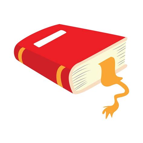 Libro Rojo Plano Vector Dibujo Vector Ilustración 10878804 Vector En