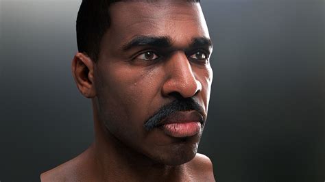 Headblack Male 3d Model 49 Ztl Fbx Obj Ma Free3d