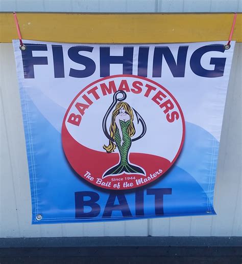 Ban Fb Sq 2 X 2 Fishing Bait Banner Baitmasters Aylesworths Fish