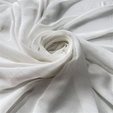 Tecido Chiffon De Seda - Tecido Chiffon De Seda Ajour Off White • Conexão Tecidos