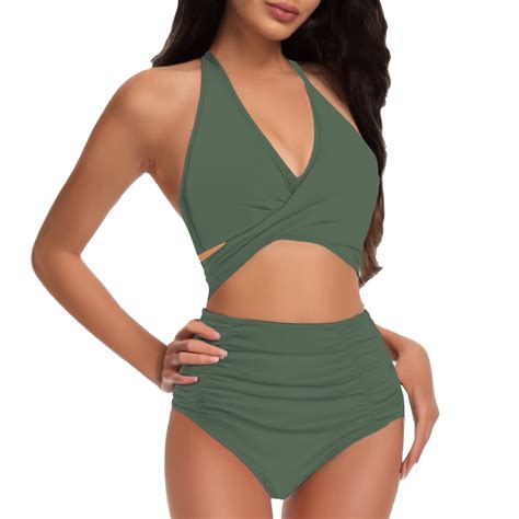 Valueadd Women S Tankini Swimsuits Bathing Suits Modest High Waisted Bikini Sets Cute Piece