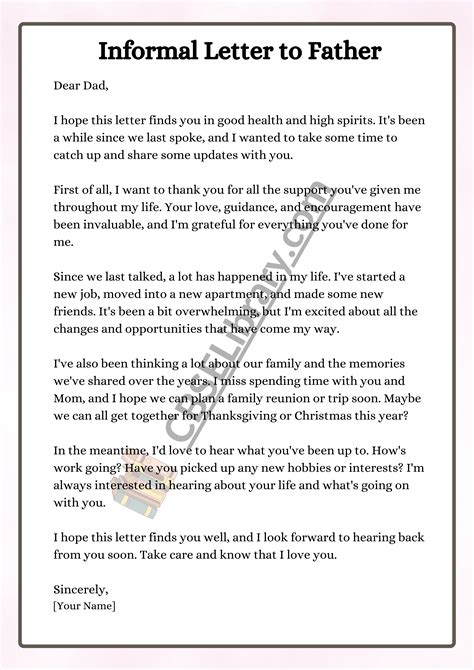 Informal Letter Informal Letter Format Samples And How To Write An