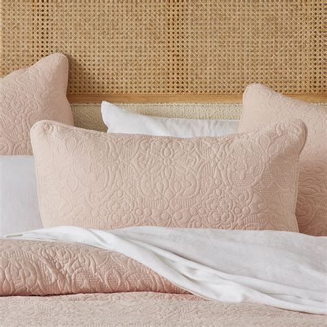 Chloe Nude Pink Quilted Pillowcases Adairs