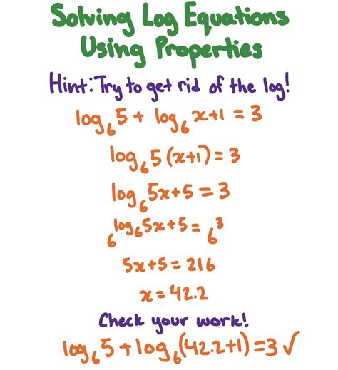 Solving Log Equations Using Properties Expii