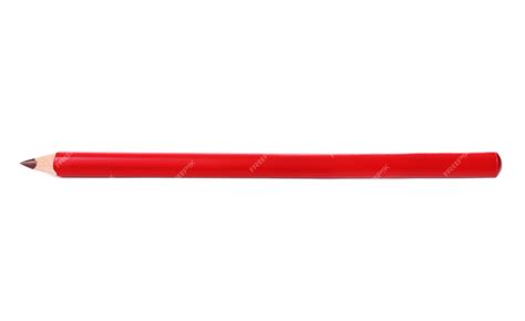 Premium Photo Red Lip Pencil On White Background