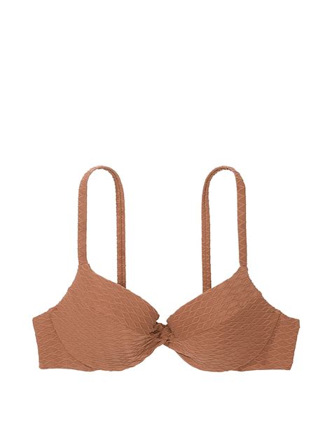 Buy Mix Match Twist Push Up Bikini Top Caramel Order Bikini Top Online Victoria S Secret US